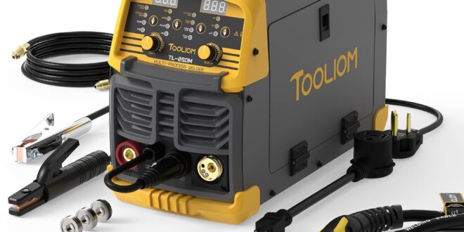 TOOLIOM Aluminum MIG Welder 250A 110V/220V Dual Voltage MIG/Lift TIG/Stick 3 in 1 Welding Machine