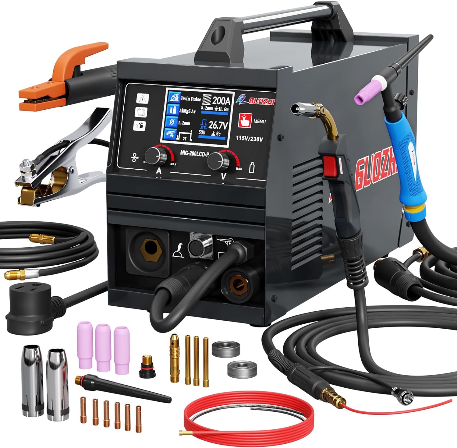 GZ GUOZHI 200A Multi Process Double Pulse Aluminum Welder