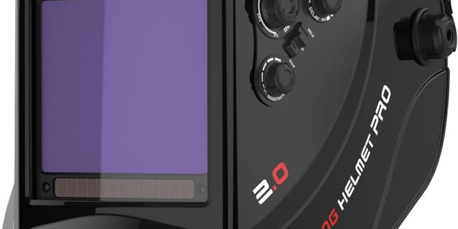 YESWELDER Large Viewing Screen 3.93"X3.66" True Color Solar Power Auto Darkening Welding Helmet, 4 Arc Sensor Wide Shade 4/5-9/9-13 for TIG MIG Arc Weld Grinding Welder Mask LYG-M800H