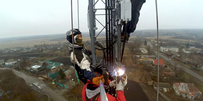 Welding work at height